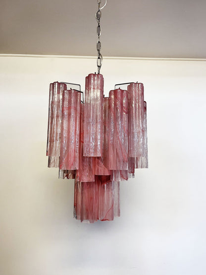 Murano Chandelier – 30 tubes – Alabaster Pink