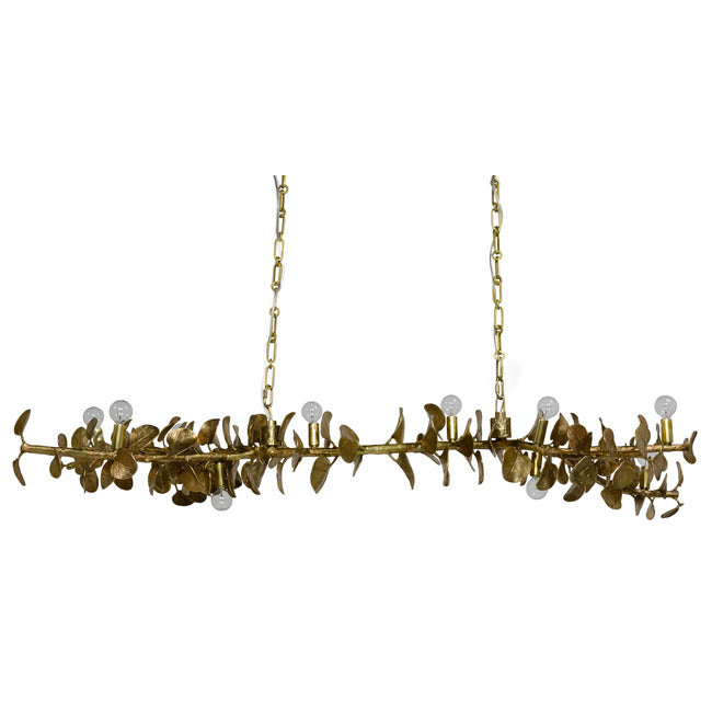 Scroll Leaf Linear Chandelier