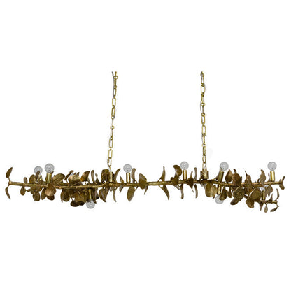 Scroll Leaf Linear Chandelier