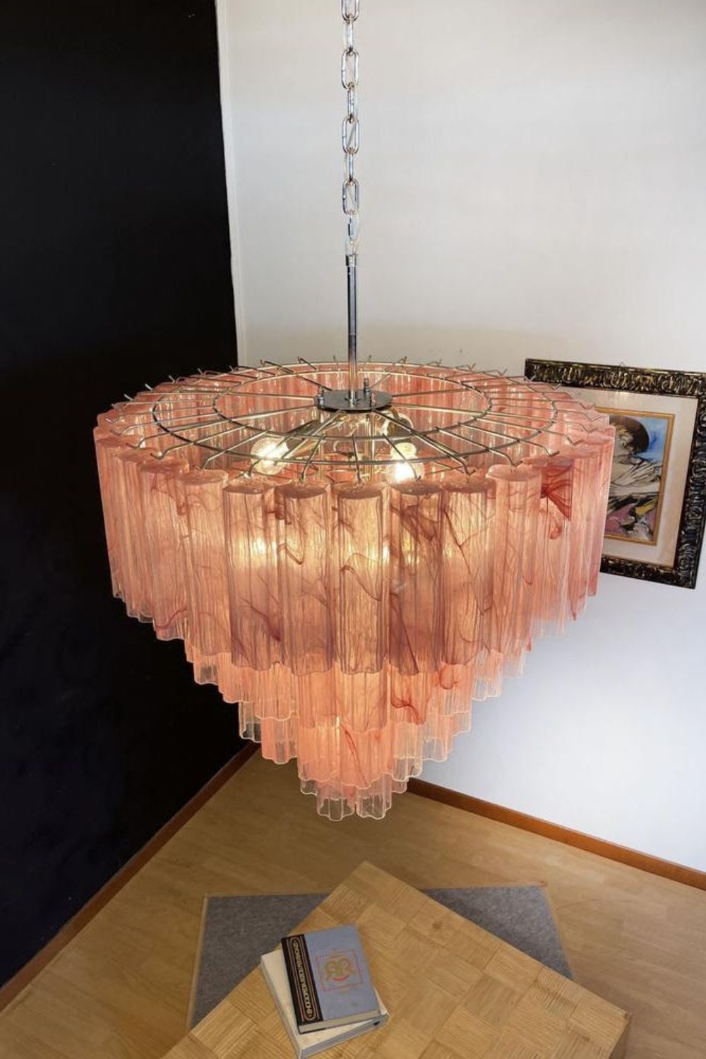 Art red cloud glass multi-layer chandelier - view 9 | morylighting