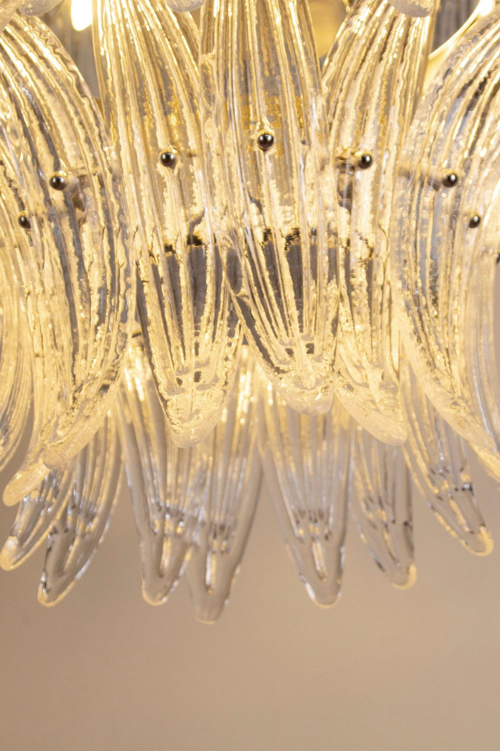 Italian Art Glass Palm Leaf Chandelier - view 13 | morylighting