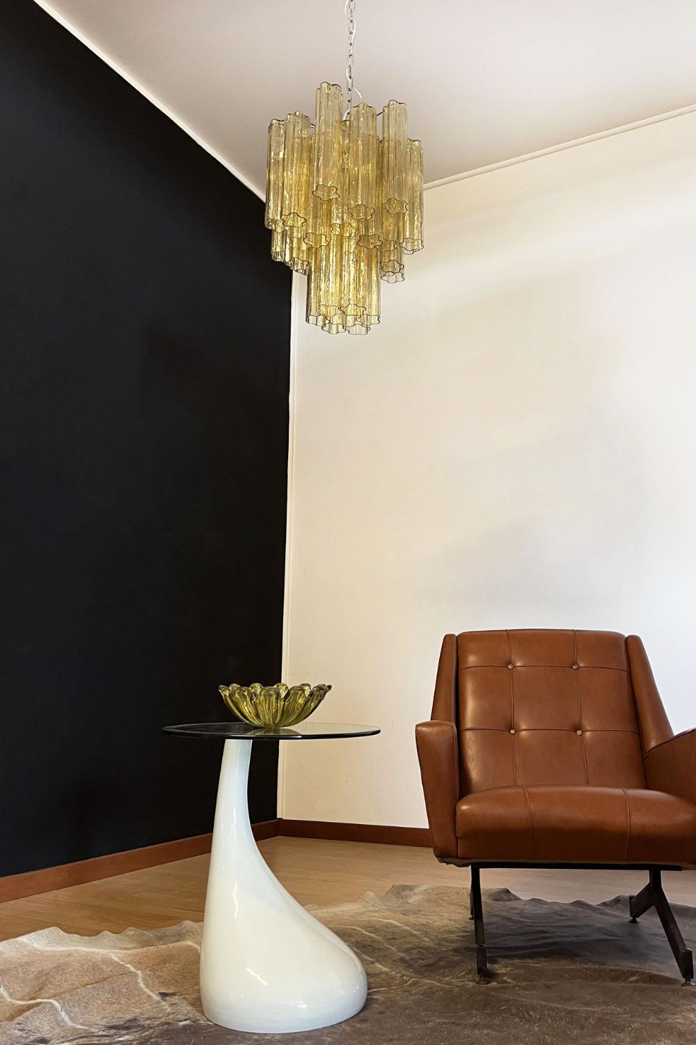 Amber Art Crystal Tube Chandelier - view 10 | morylighting