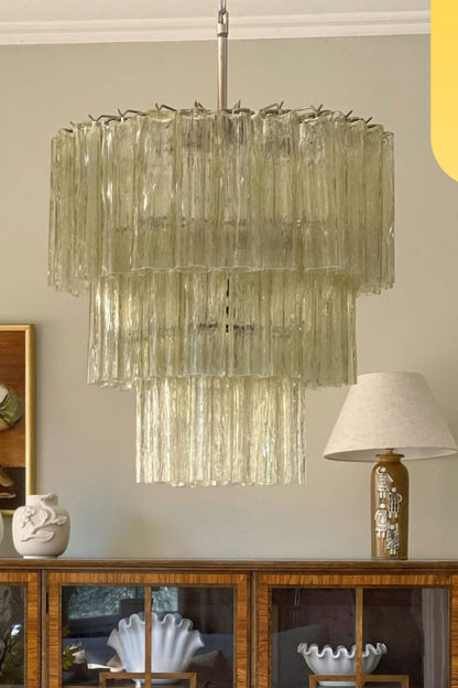 Amber Honey Art Glass Tube Chandelier - view 9 | morylighting