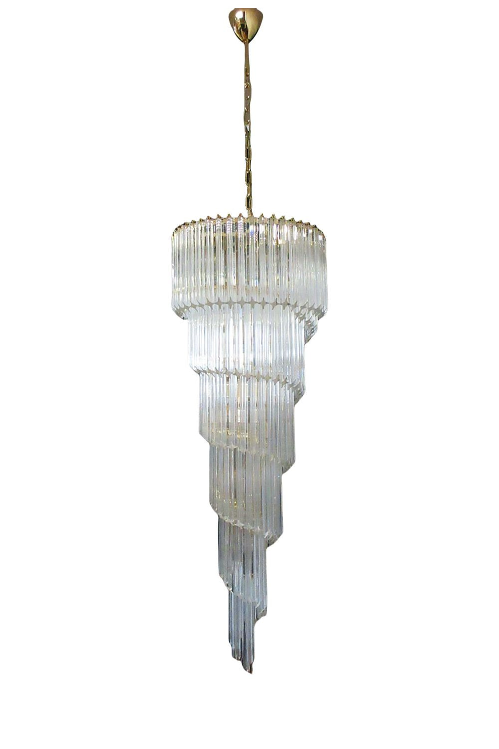Art Style Spiral Glass Chandelier | morylighting