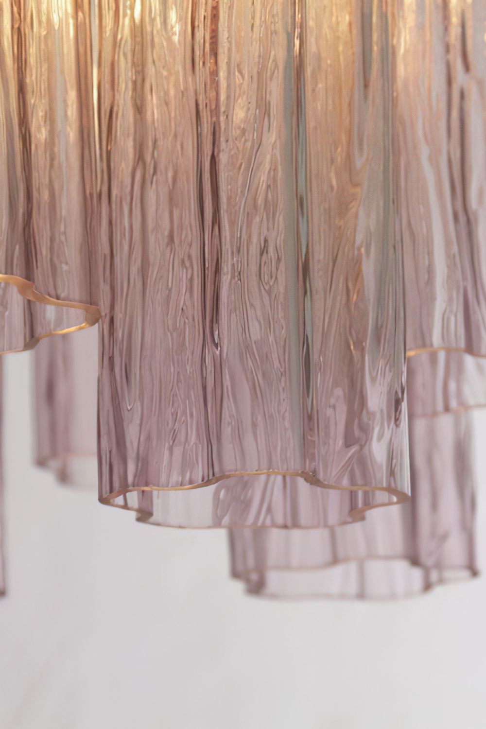 1990s Art Amethyst Glass Chandelier - view 9 | morylighting