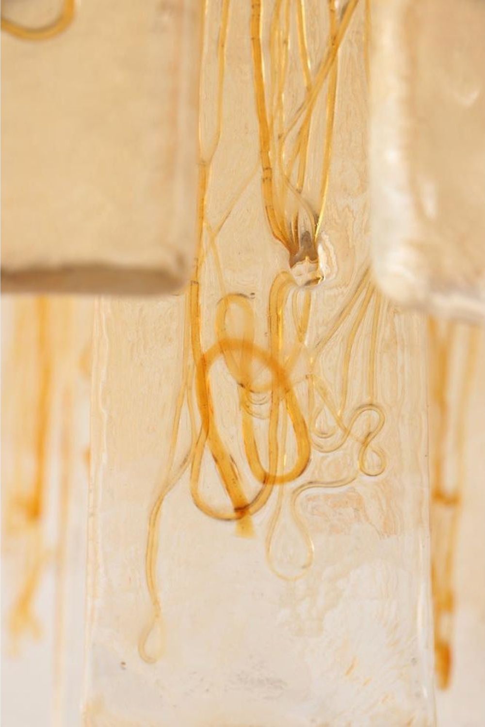 Amber Art Glass Tiered Chandelier - view 10 | morylighting