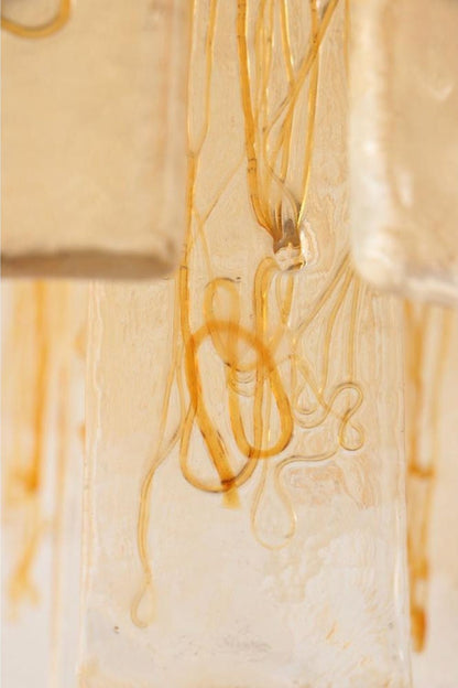 Amber Art Glass Tiered Chandelier - view 10 | morylighting