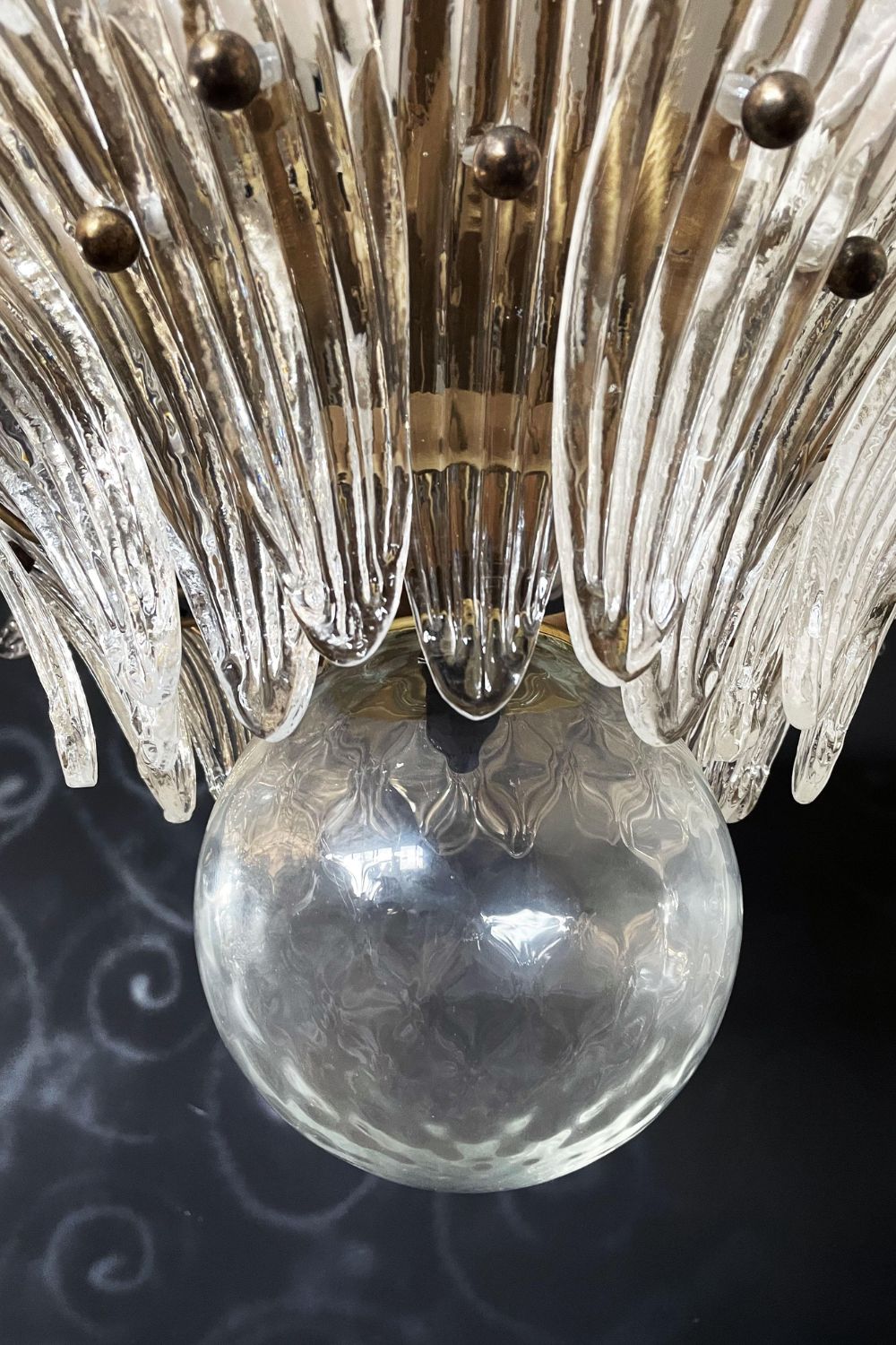 Italian Art Three-Tiered Palmette Chandelier - view 15 | morylighting