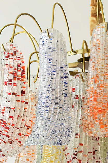 Mazzega Art colorful glass chandelier - view 10 | morylighting