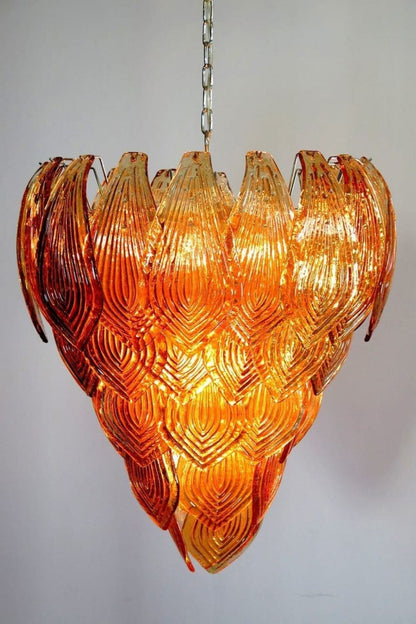 Art Style Amber Felci Glass Chandelier - view 8 | morylighting