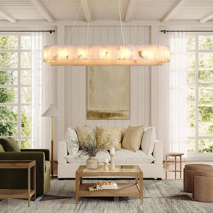 2-Tiers Oval Modern Dining Room Chandelier 53"L