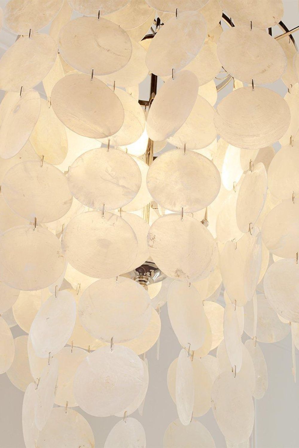 Modern Tiered Capiz Shell Chandelier - view 11 | morylighting