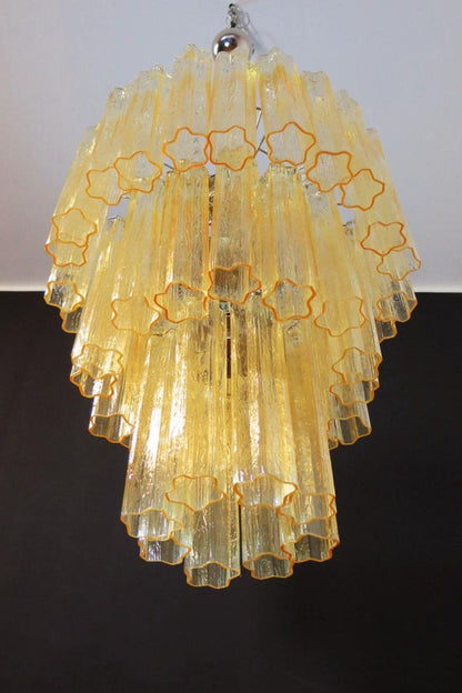 Three-Tier Yellow  Glass Art Chandelier - view 18 | morylighting