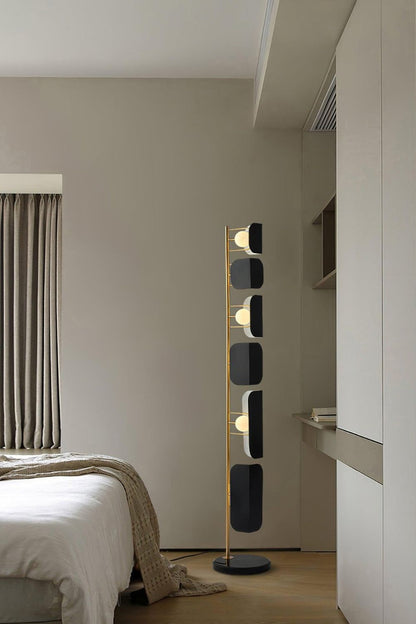 Leagan Stacked Panel Modern Floor Light - view 10 | morylighting