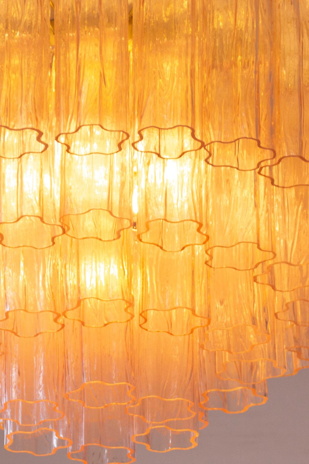 Large Pink Art Glass Tronchi Ceiling Light - view 8 | morylighting
