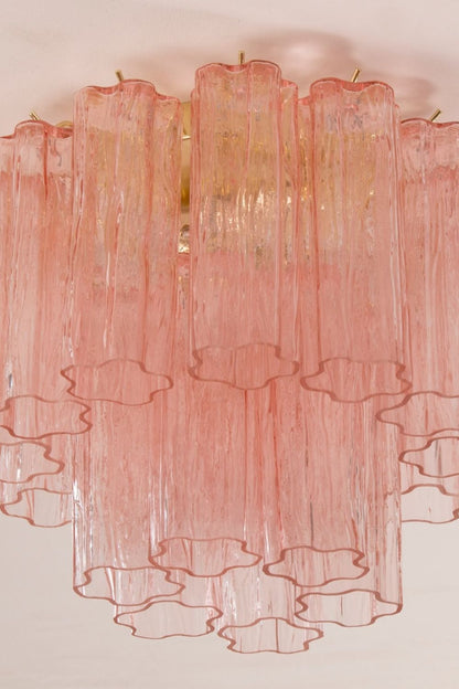 Vintage Pink Murano Tronchi Glass Ceiling Light - view 9 | morylighting