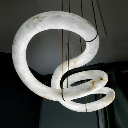 Infinity 12 & 16 Alabaster Pendant Light