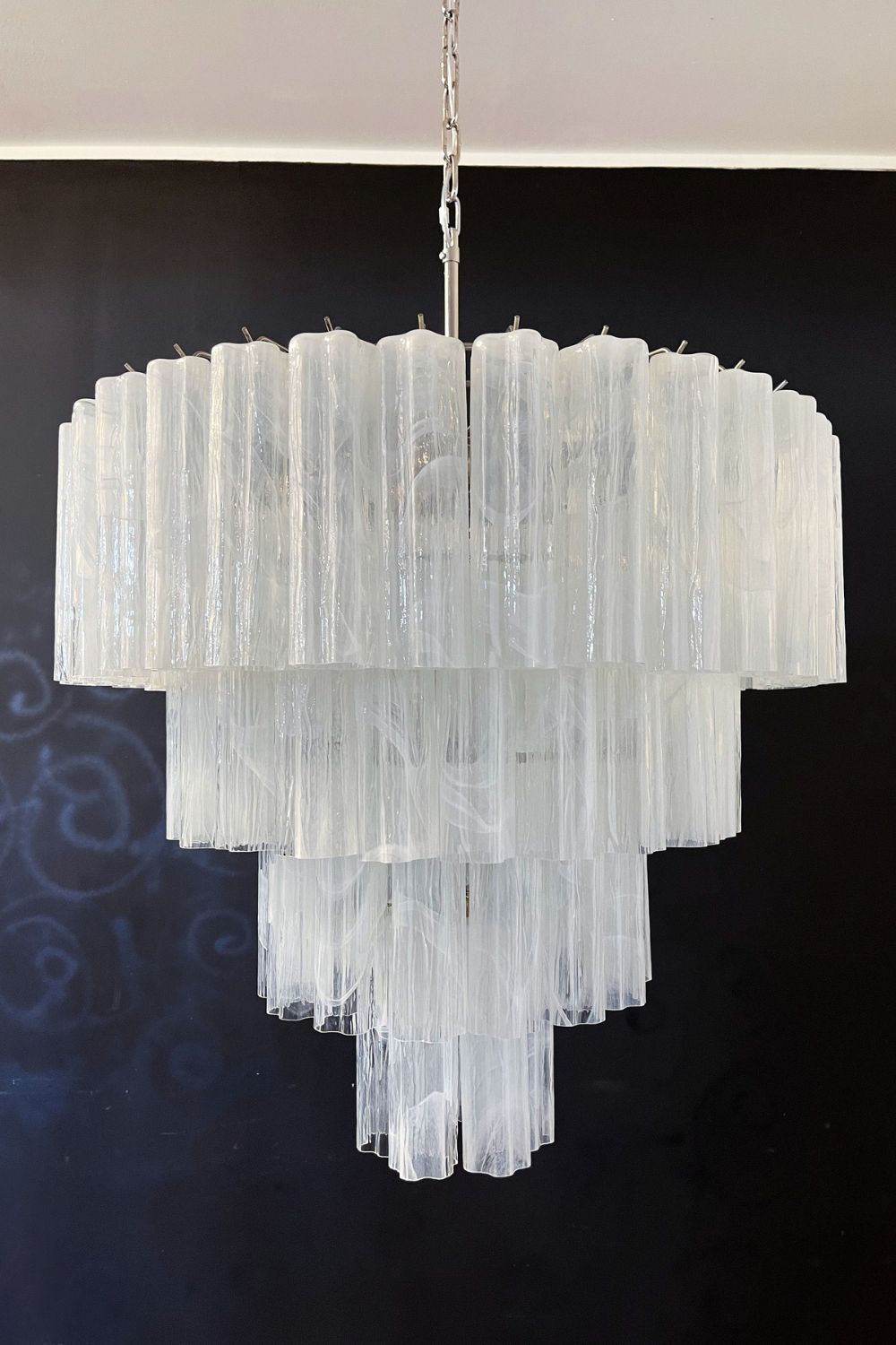 Art White Glass Tube Chandelier – 78 Pieces - view 12 | morylighting