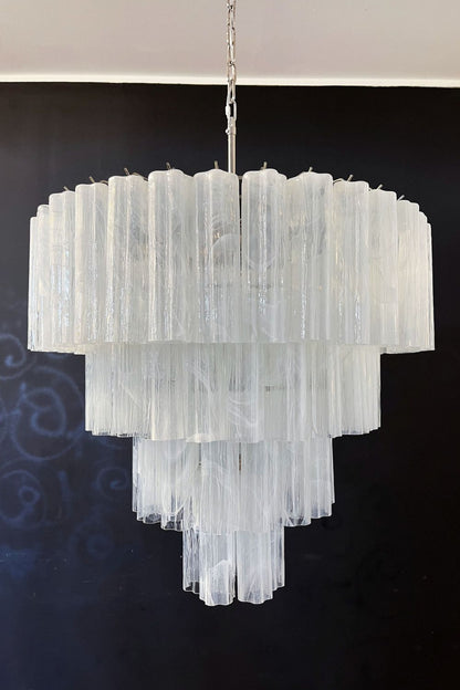 Art White Glass Tube Chandelier – 78 Pieces - view 12 | morylighting