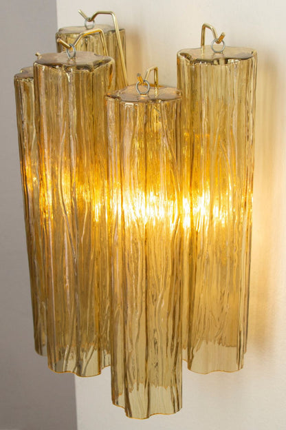 Italian Art amber glass tube wall lamp - view 6 | morylighting