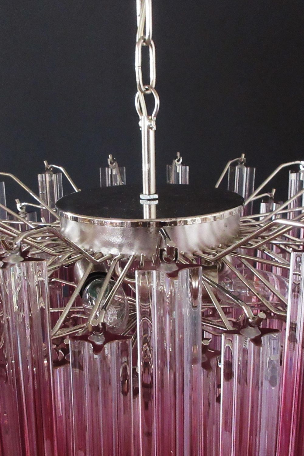 Amethyst Art Glass Prism Chandelier - view 14 | morylighting