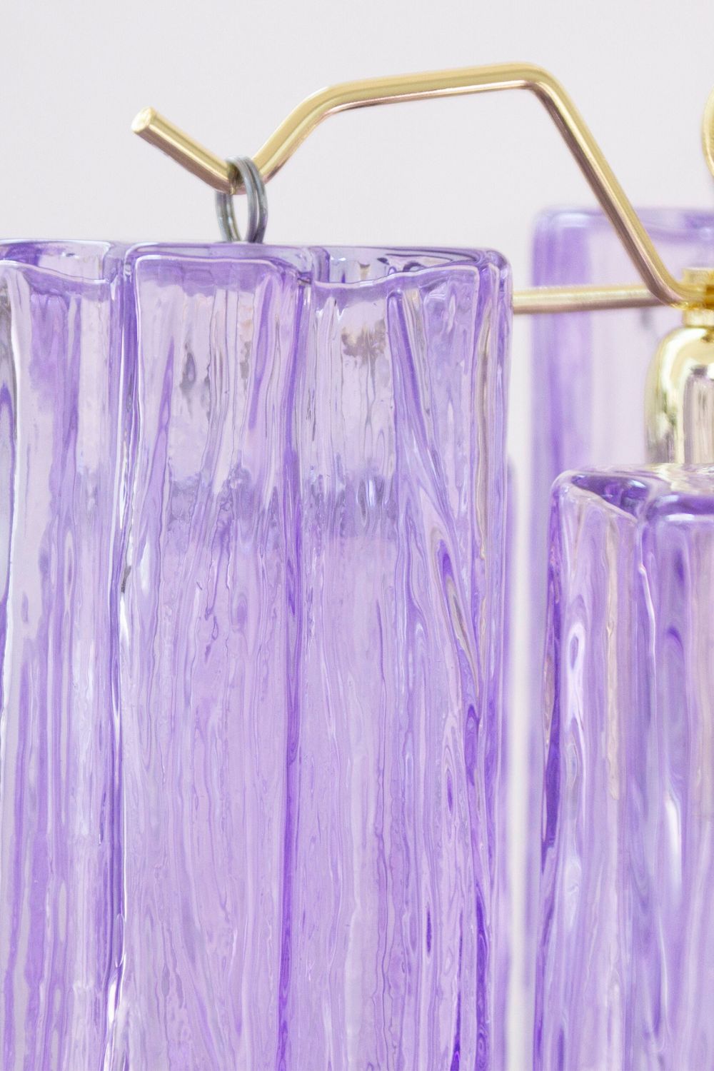 Italian Art Style Purple Tronchi Chandelier - view 9 | morylighting