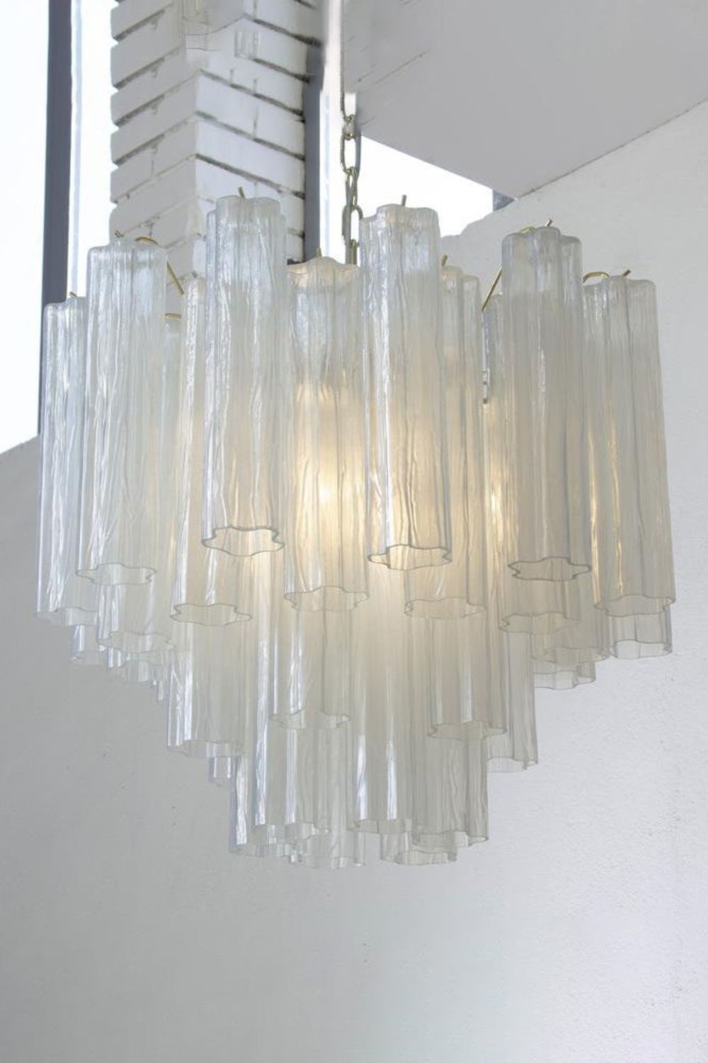 1990s Vintage Italian Opaline Glass Pendant Light - view 6 | morylighting