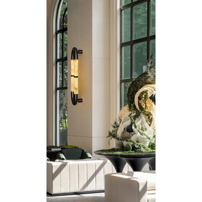Alabaster Tube Wall Sconce