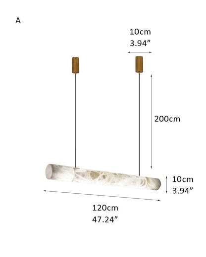 Minimalist Long Cord Ceiling Pendant Alabaster Lighting