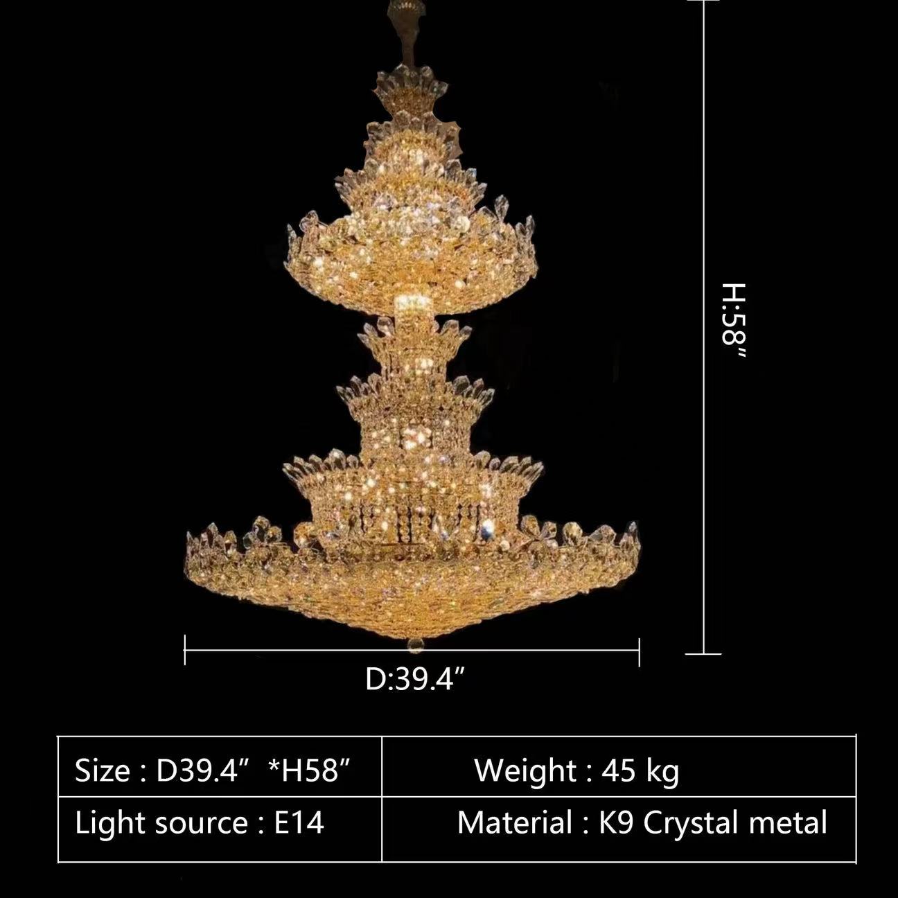 Morylighting Opulent Grandeur Empire Crystal Chandelier - Background Shot