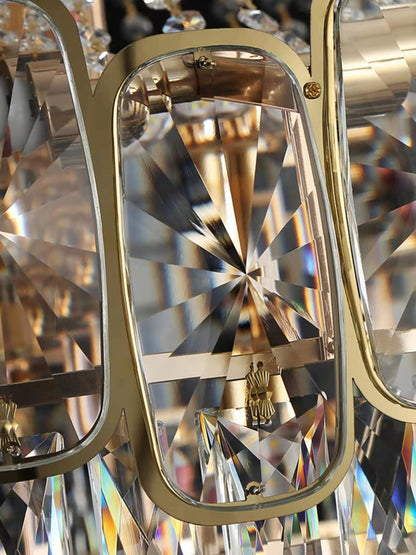 Morylighting Grand Radiance Round K9 Crystal Chandelier - Background Shot