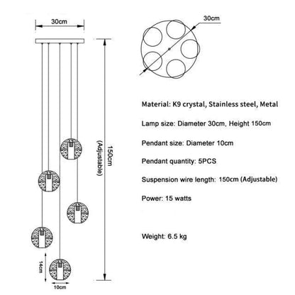 Adonis Suspension Water Drop Chandelier（ 43-Light customized） - morylighting