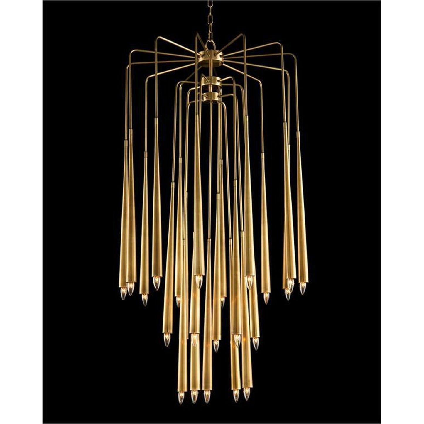 Hans Twenty-Three-Light Brass Chandelier - morylighting