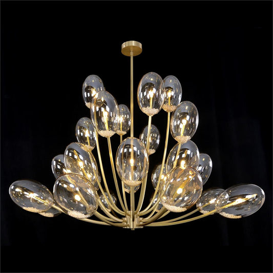 Echo: Glass Globe Twenty-Four-Light Chandelier - morylighting