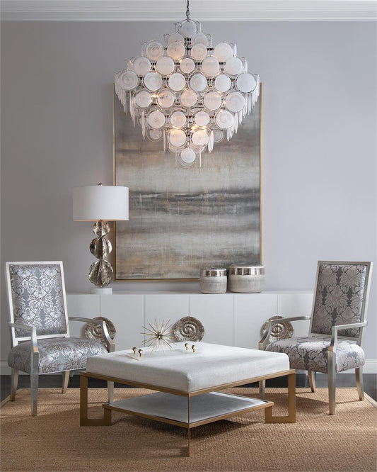 Glass Medallion Eighteen-Light Chandelier - morylighting