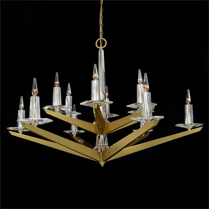 Antares Natural Brass Chandelier 48"D - morylighting