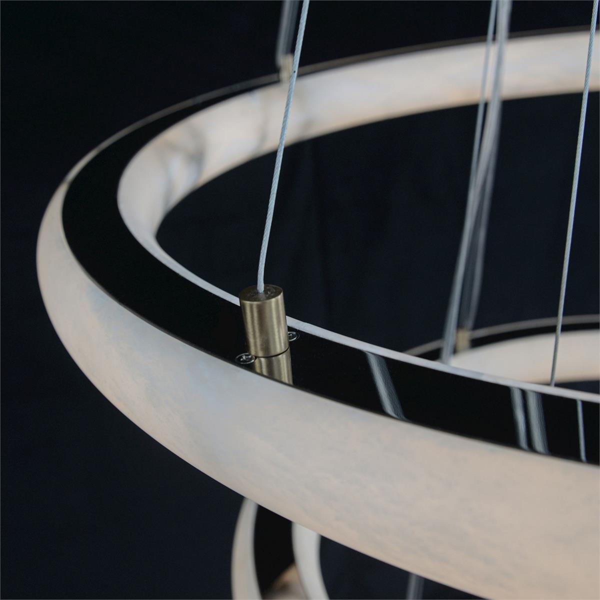 Luca Three-Tier Alabaster Pendant Chandelier