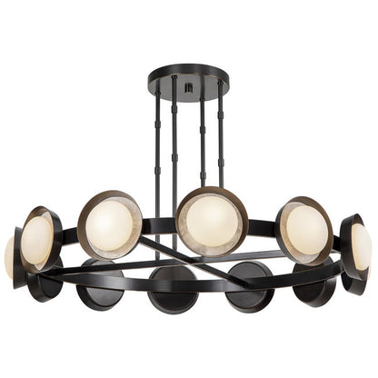 PrismFlow  Alabaster Metal Chandelier