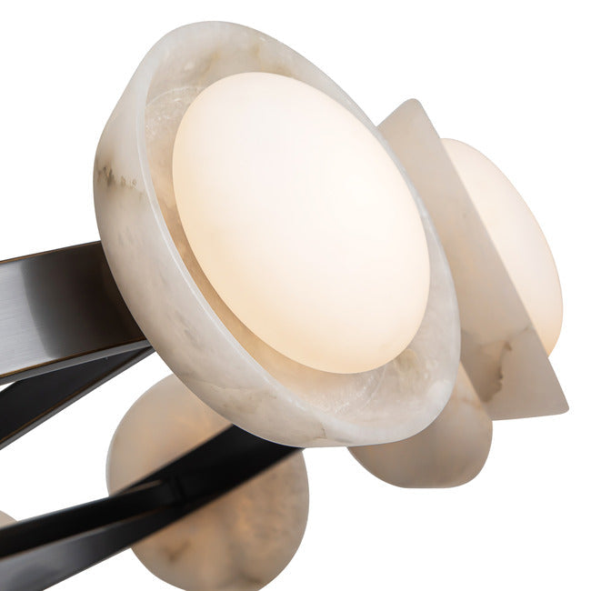 PrismFlow  Alabaster Metal Chandelier