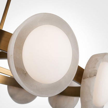 PrismFlow  Alabaster Metal Chandelier