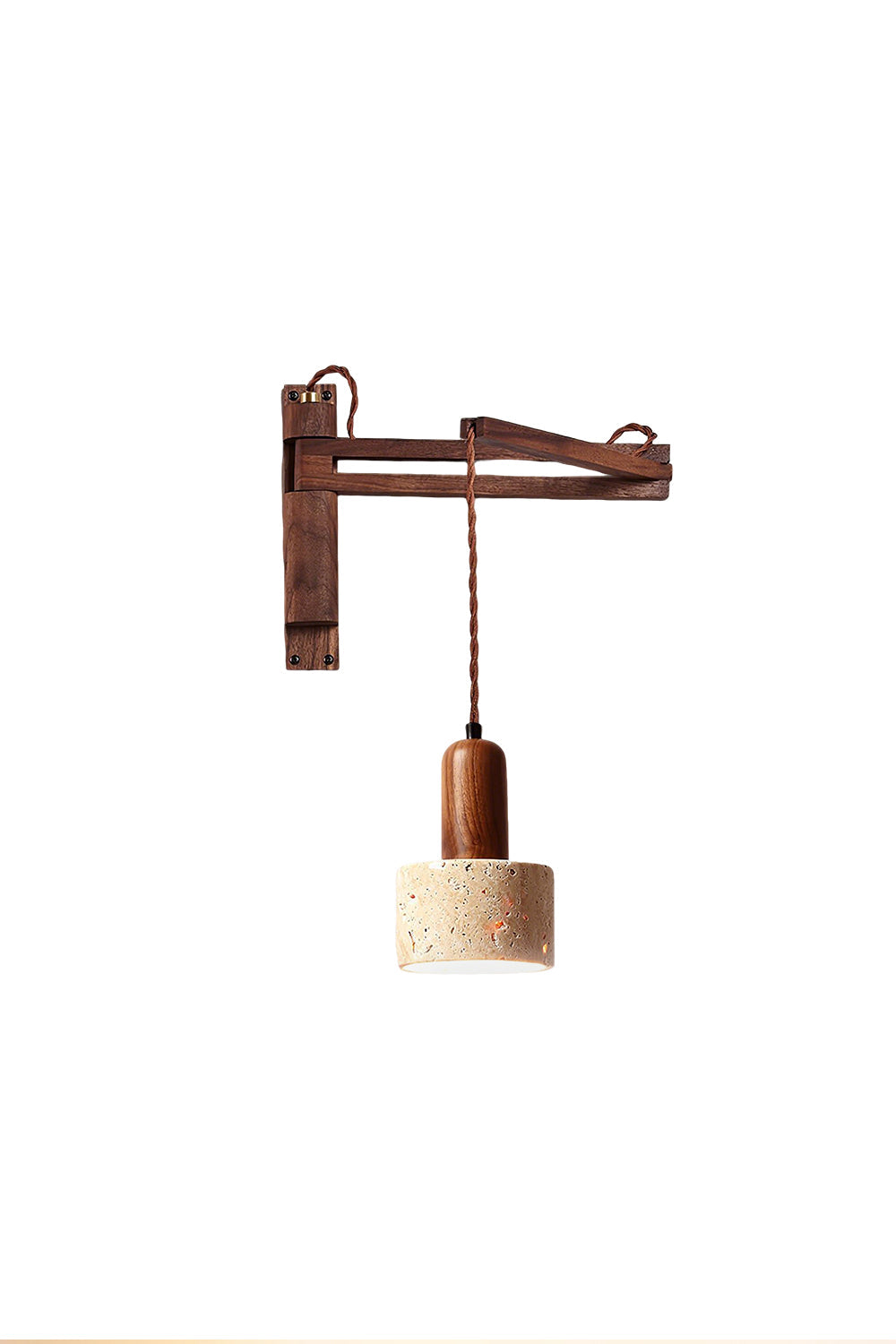 Adjustable Travertine Dome Wall Sconce | morylighting