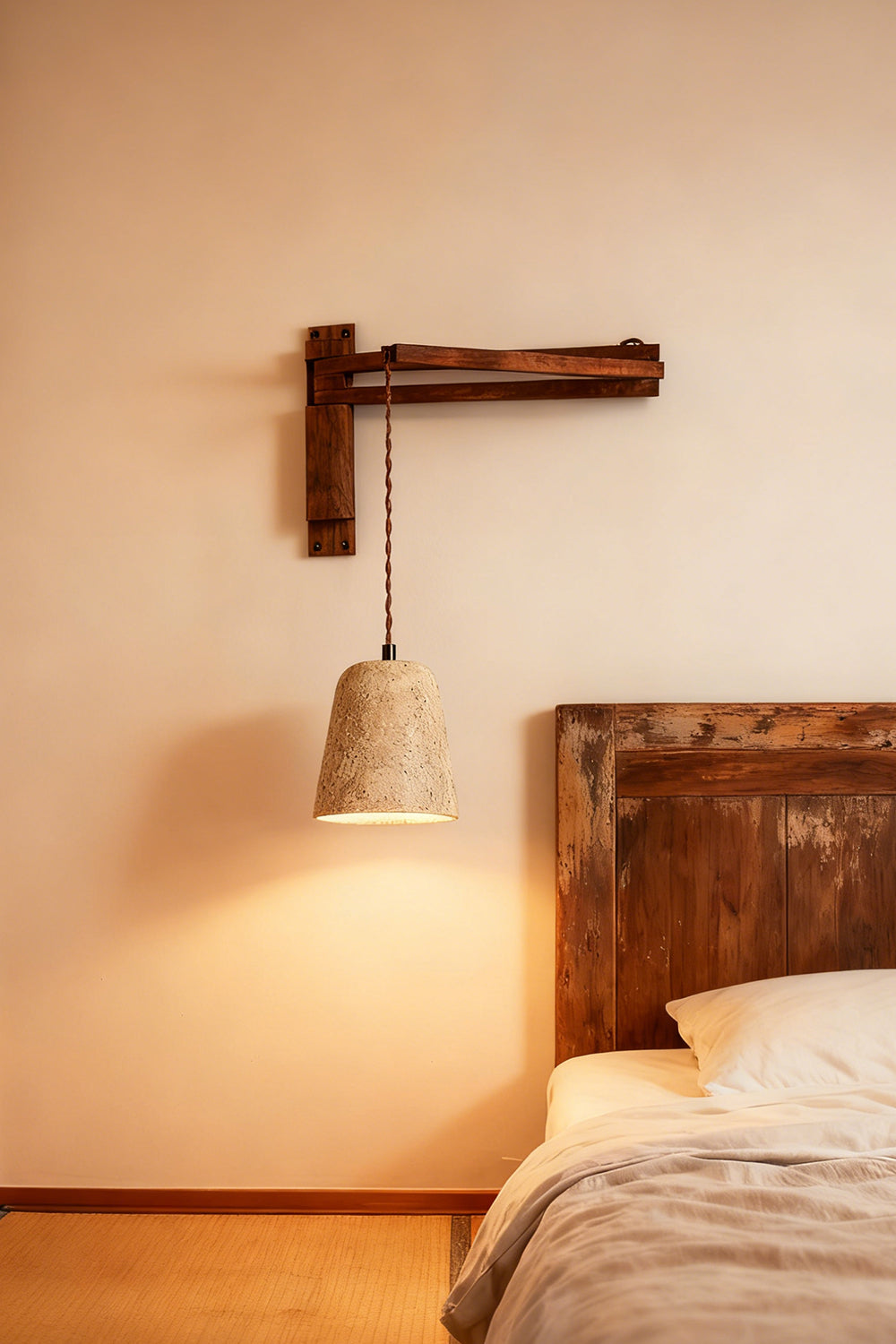 Adjustable Travertine Dome Wall Sconce - view 10 | morylighting