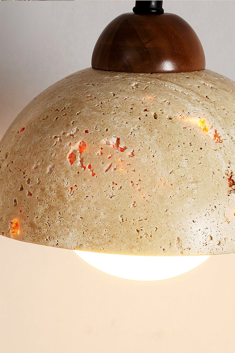 Adjustable Travertine Dome Wall Sconce - view 15 | morylighting