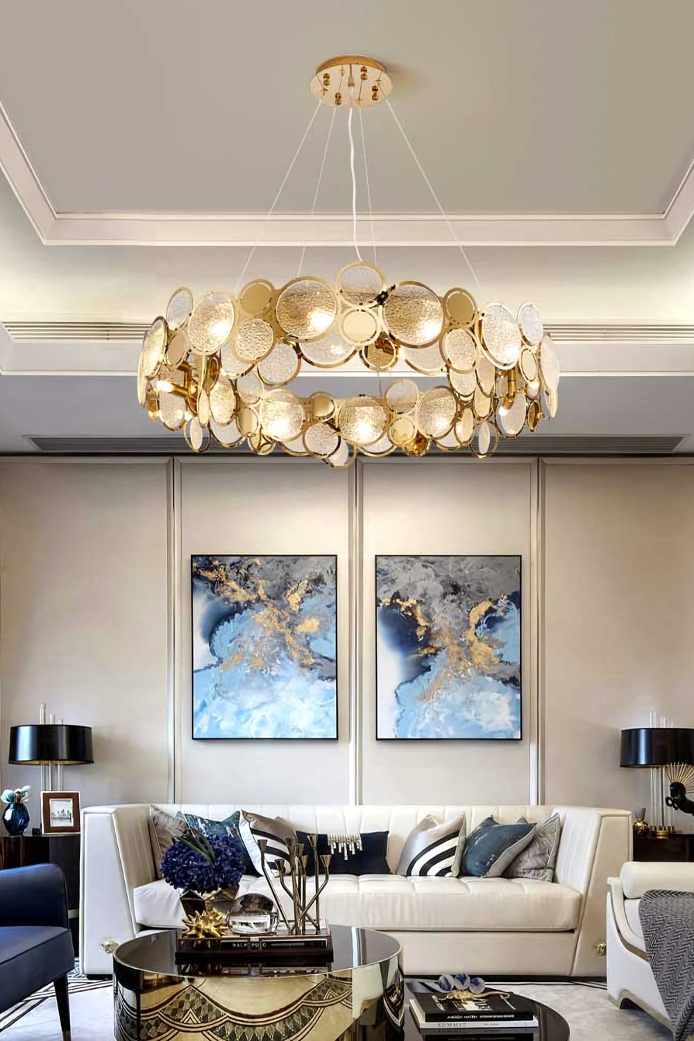 Adrianna Glass Round Chandelier - morylighting