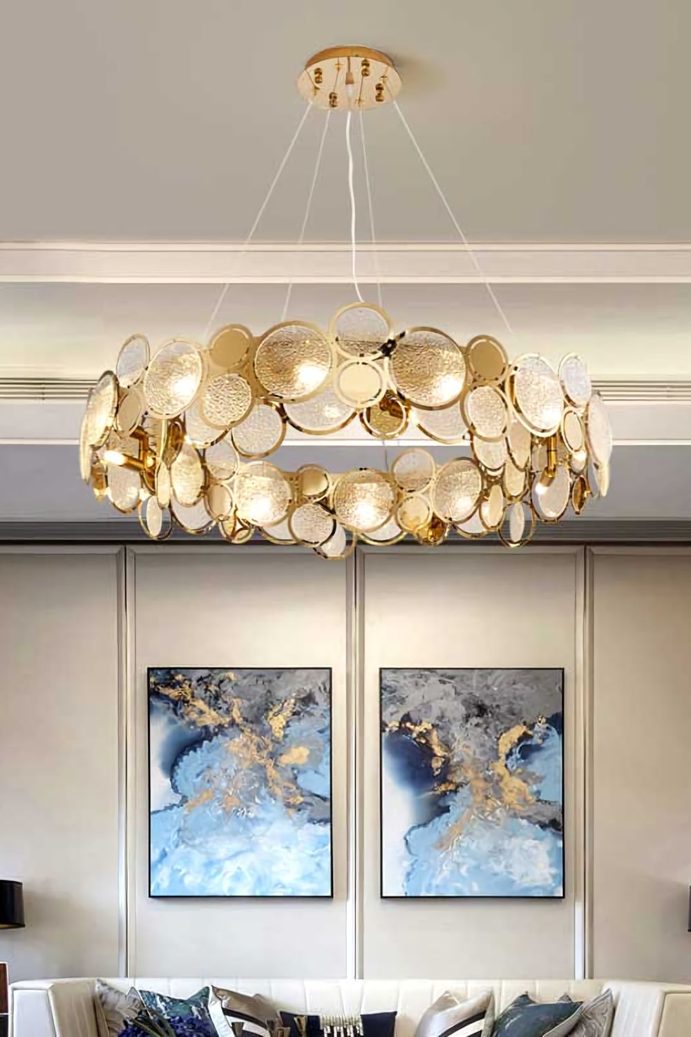 Adrianna Glass Round Chandelier - morylighting