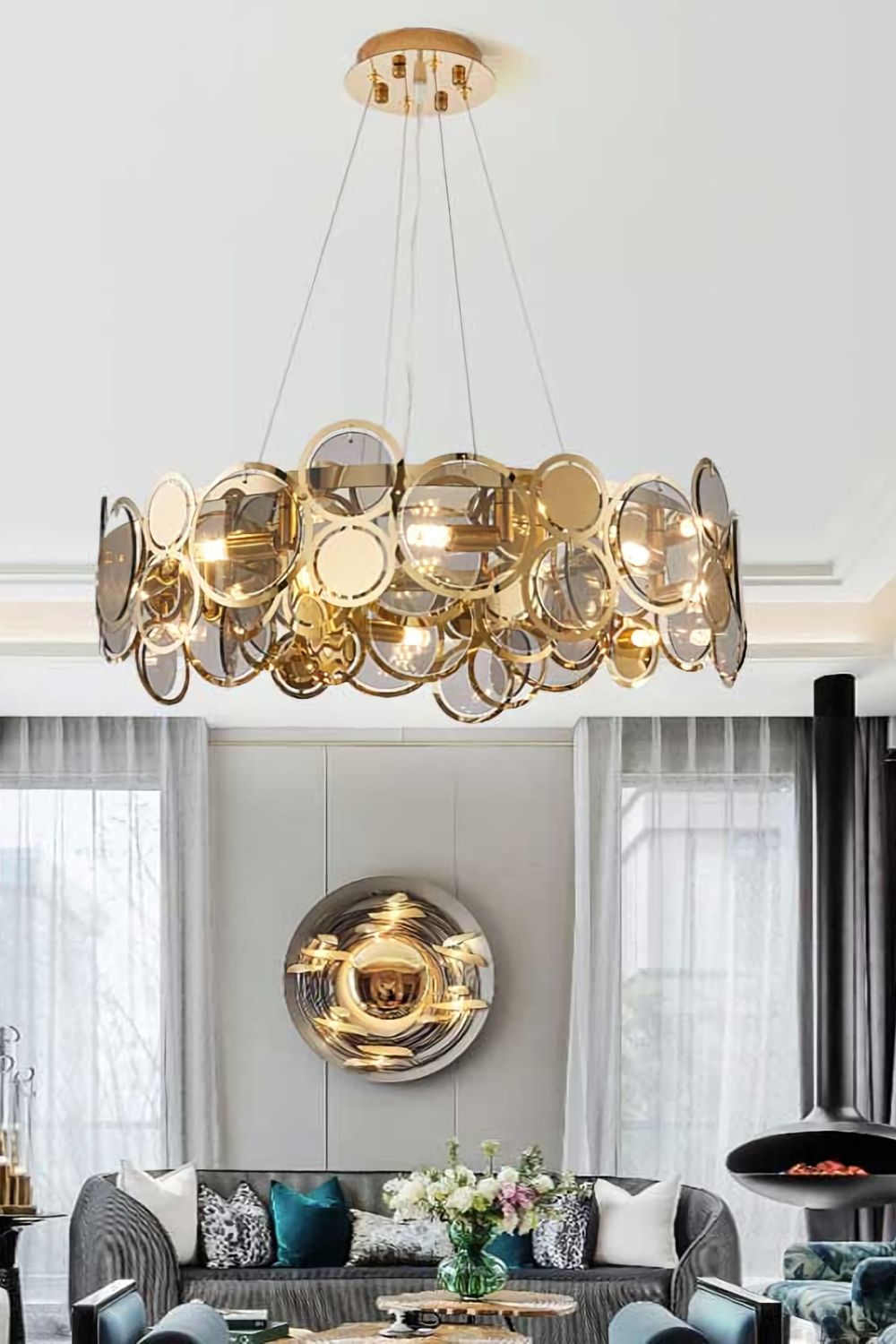 Adrianna Glass Round Chandelier - morylighting