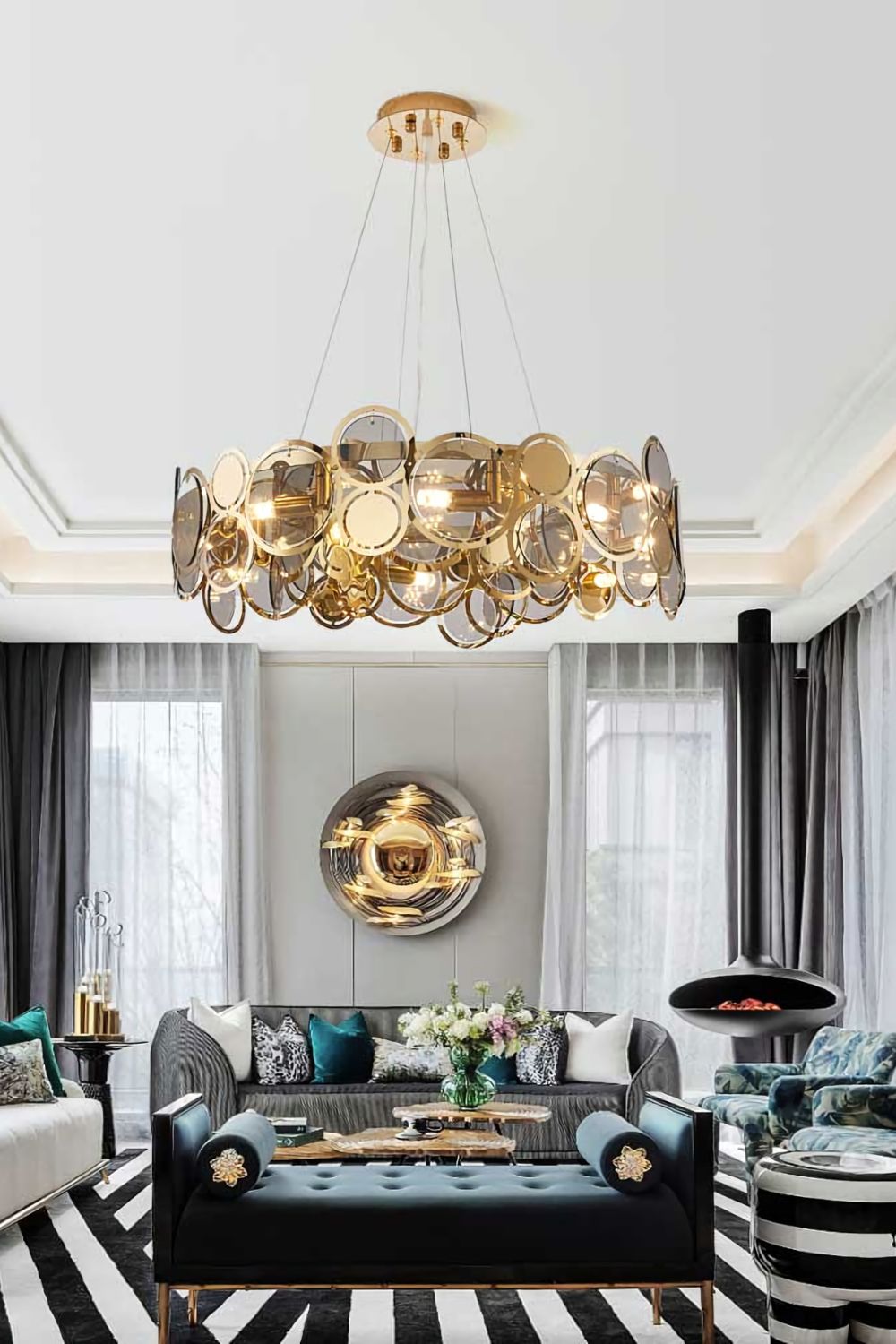 Adrianna Glass Round Chandelier - morylighting