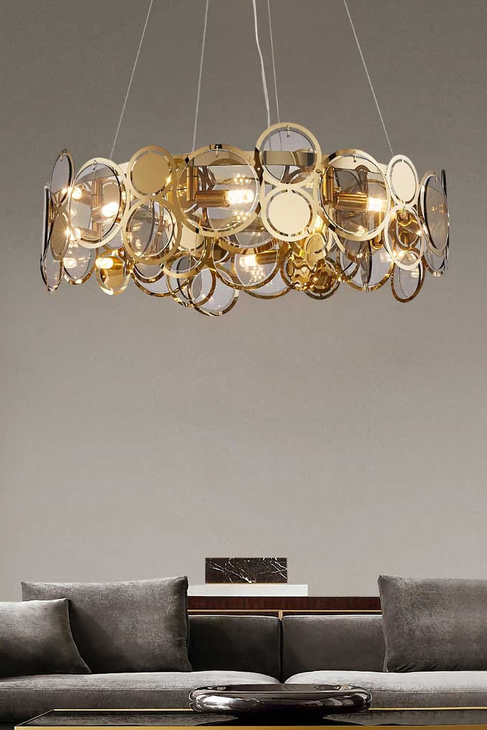Adrianna Glass Round Chandelier - morylighting