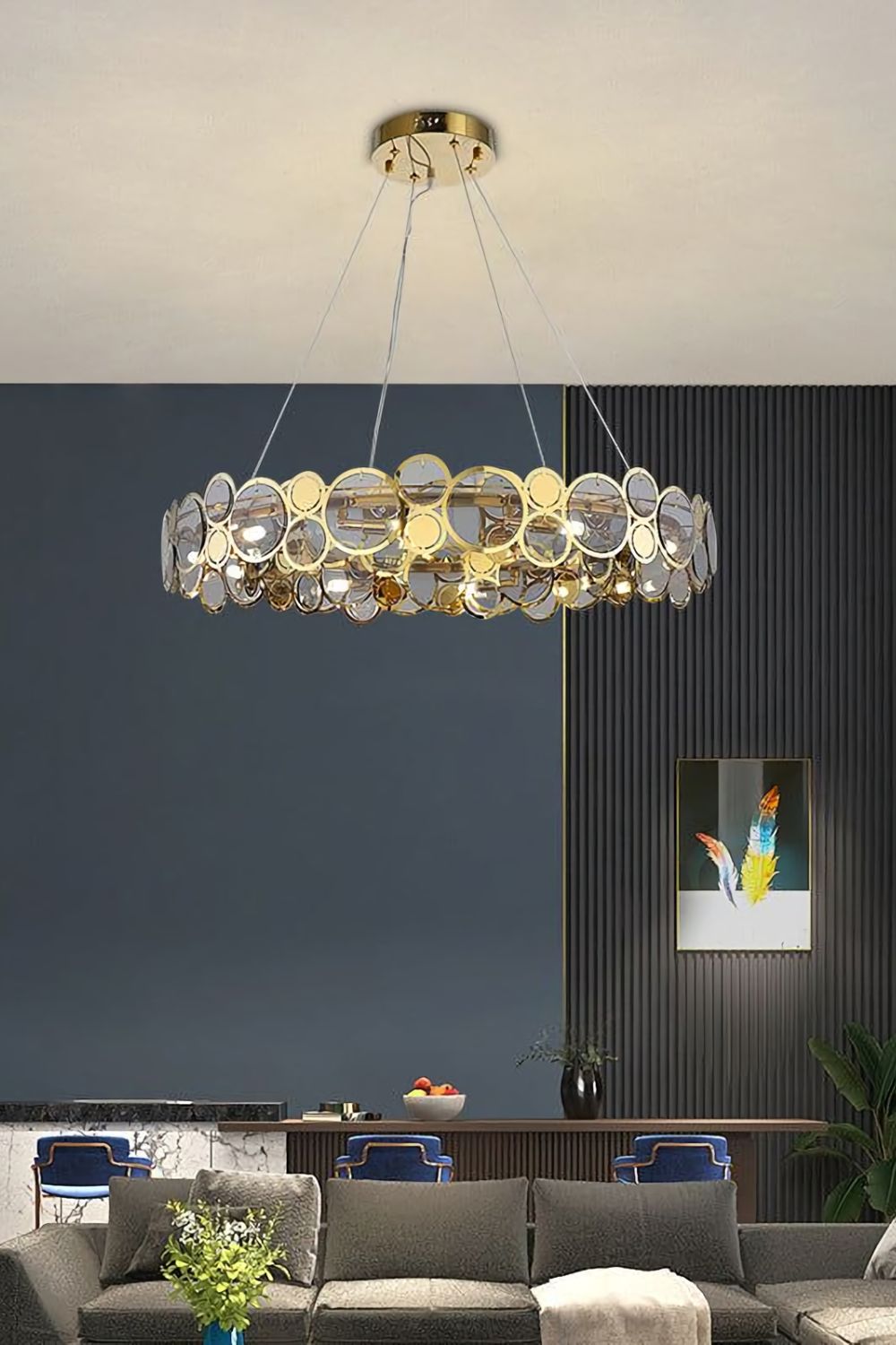 Adrianna Glass Round Chandelier - morylighting