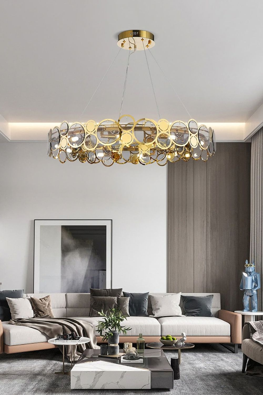 Adrianna Glass Round Chandelier - morylighting